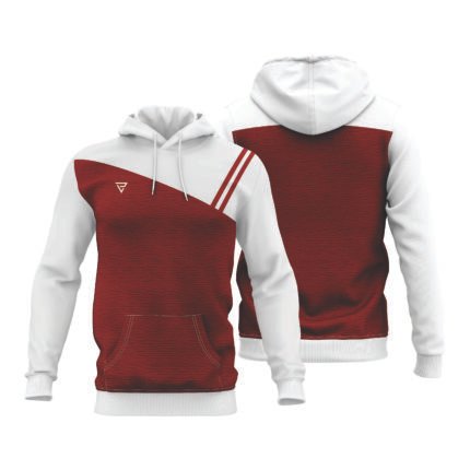 HOODIE – MAROON WHITE | CLIMA FIT RANGE