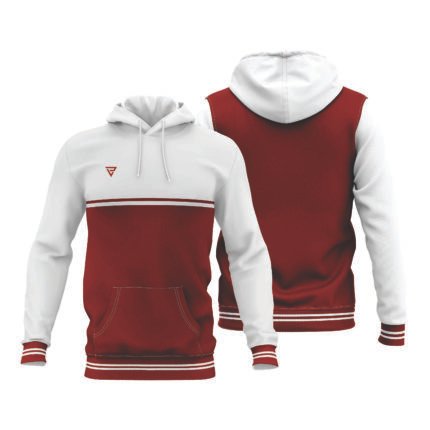 HOODIE – MAROON WHITE | AERO FLEX RANG
